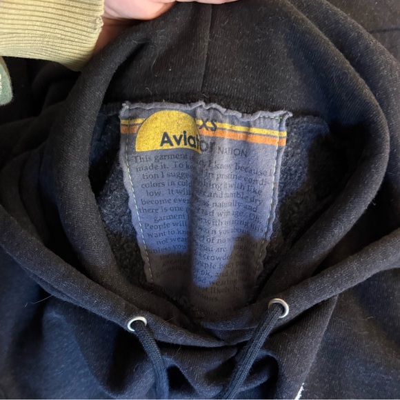 Aviator Nation Stitched Bolt Hoodie Sweatshirt - Picture 4 of 6